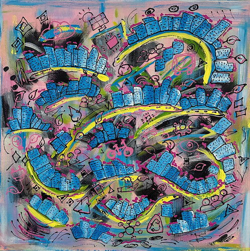 Smart City Walkability by Dorothea Sandra, Painting for Sale on Select