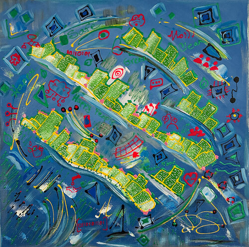 Smart City Sideways by Dorothea Sandra, Painting for Sale on Select