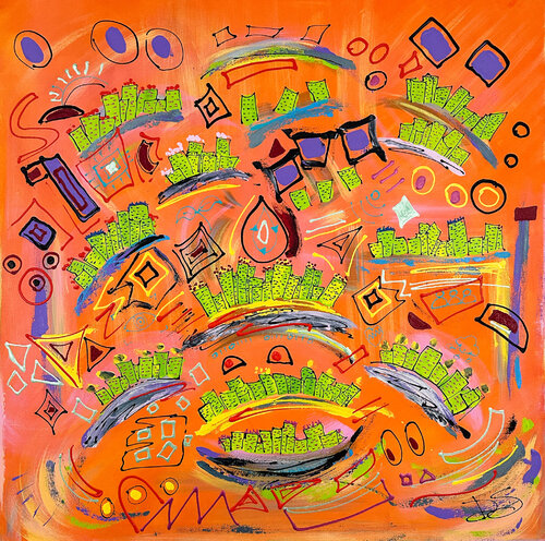 Dynamic Cities Of The Future by Dorothea Sandra, Painting for Sale on Select