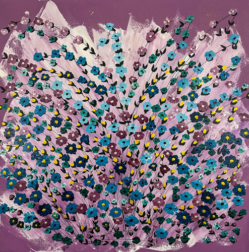 Purple Passion Joy by Dorothea Sandra, Painting for Sale on Select