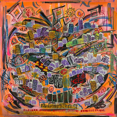 Sustainability Struggling To Survive by Dorothea Sandra, Painting for Sale on Select