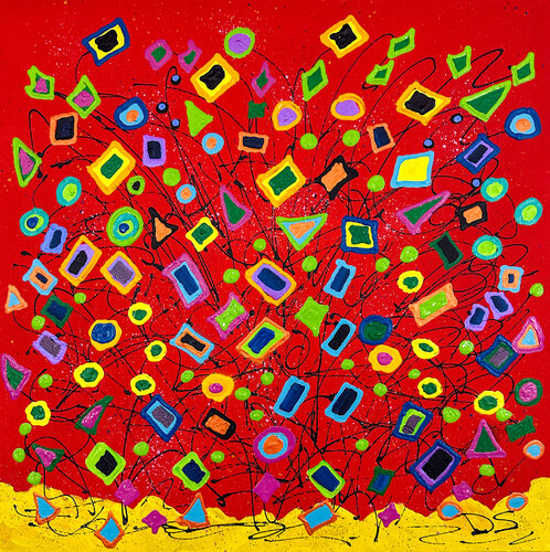 Colorful Humanity by Dorothea Sandra, Painting for Sale on Select