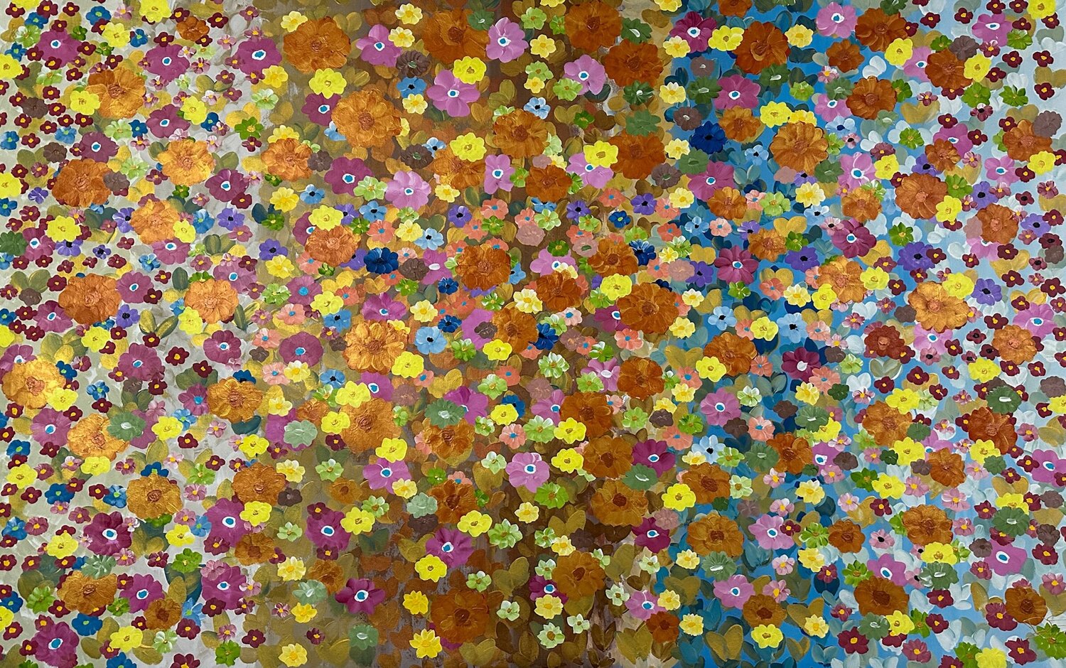 Flowers In A Square World Dorothea Sandra Original painting for sale