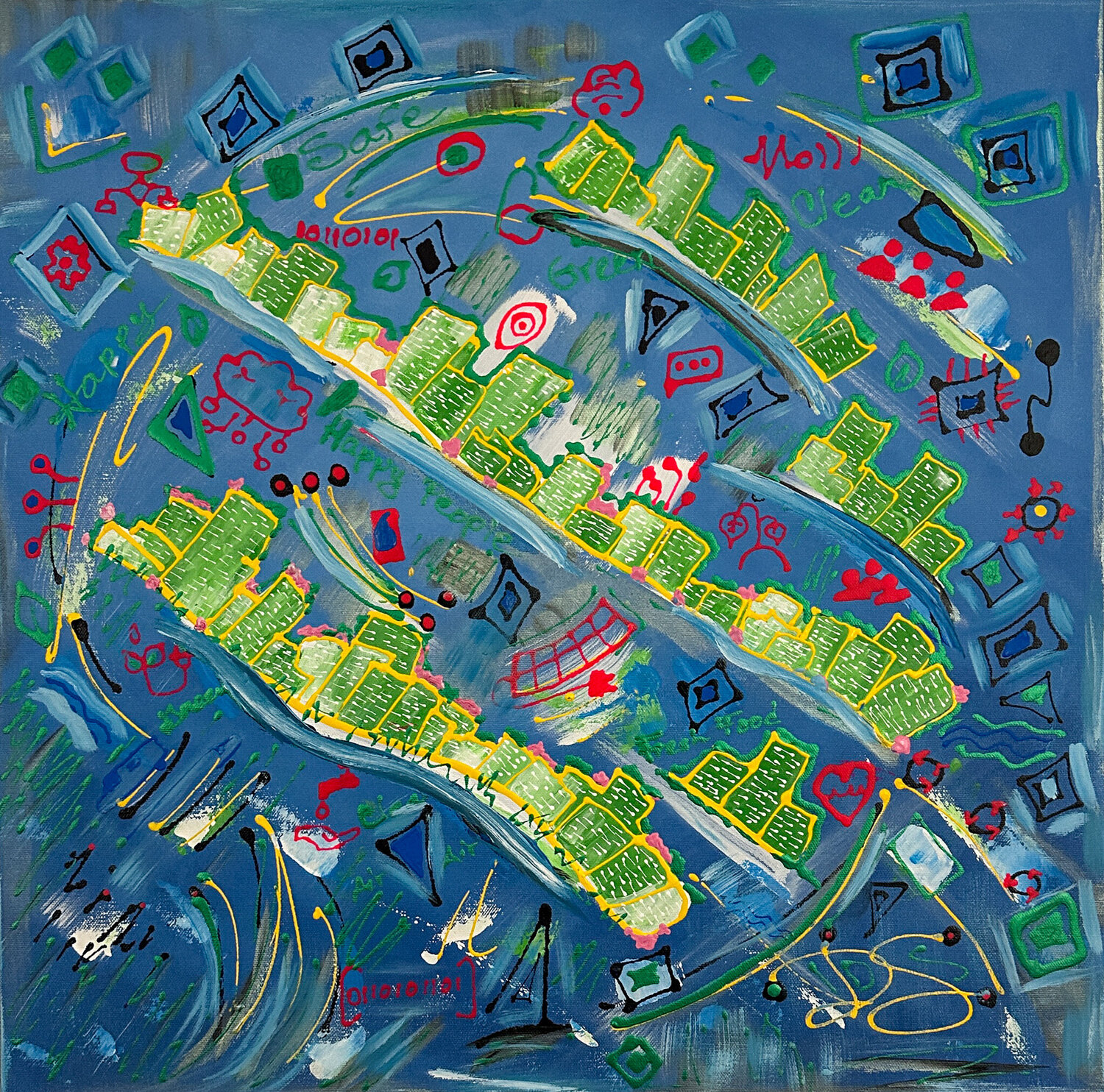 Smart City Sideways Dorothea Sandra Original painting for sale