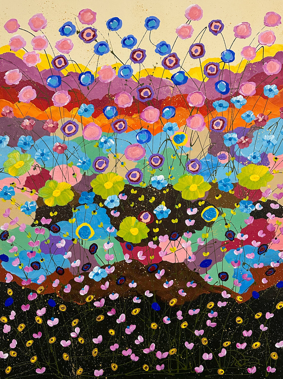 Color Me Happy and Color Me Happier Dorothea Sandra Original painting for sale