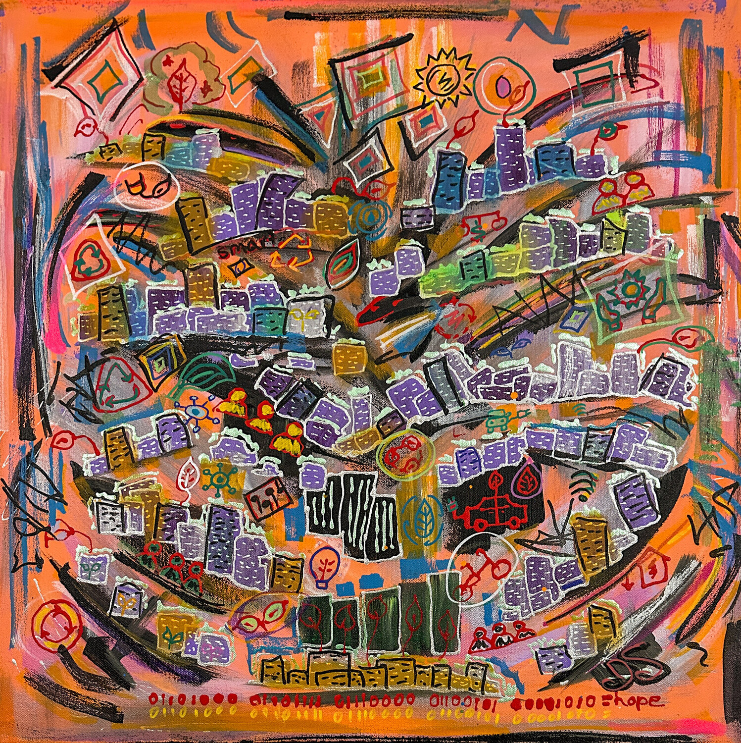 Sustainability Struggling To Survive Dorothea Sandra Original painting for sale