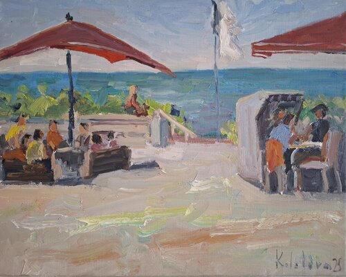 Baltic Promenade by Olena Kolotova, Painting for Sale on Select
