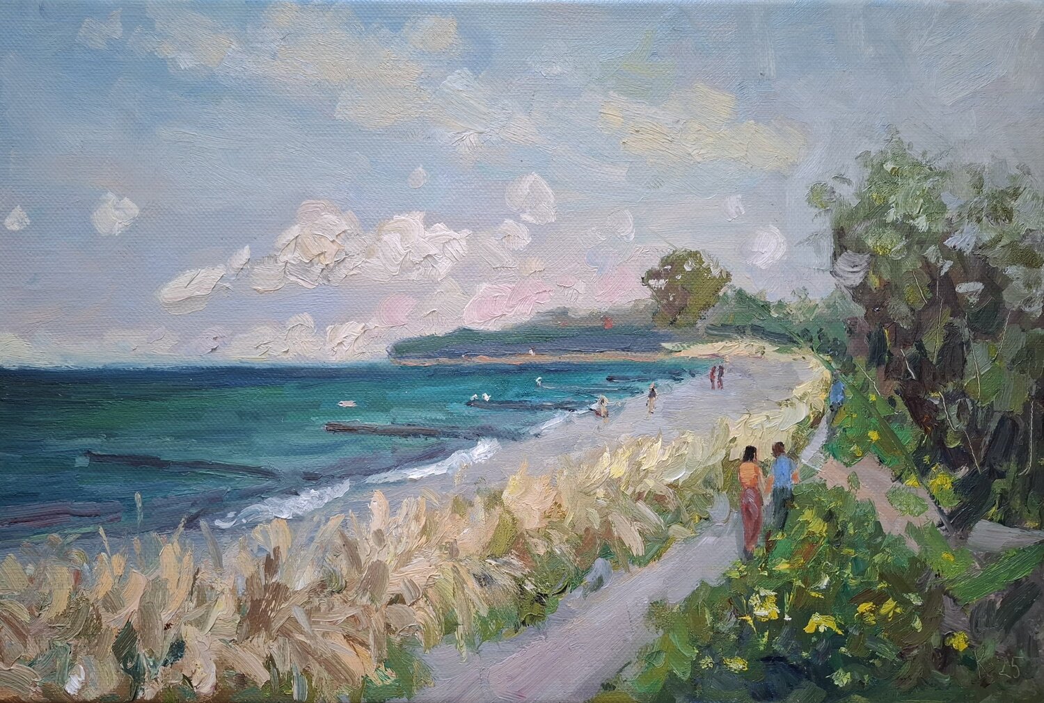 Seascape Baltic Coast Olena Kolotova Original painting for sale