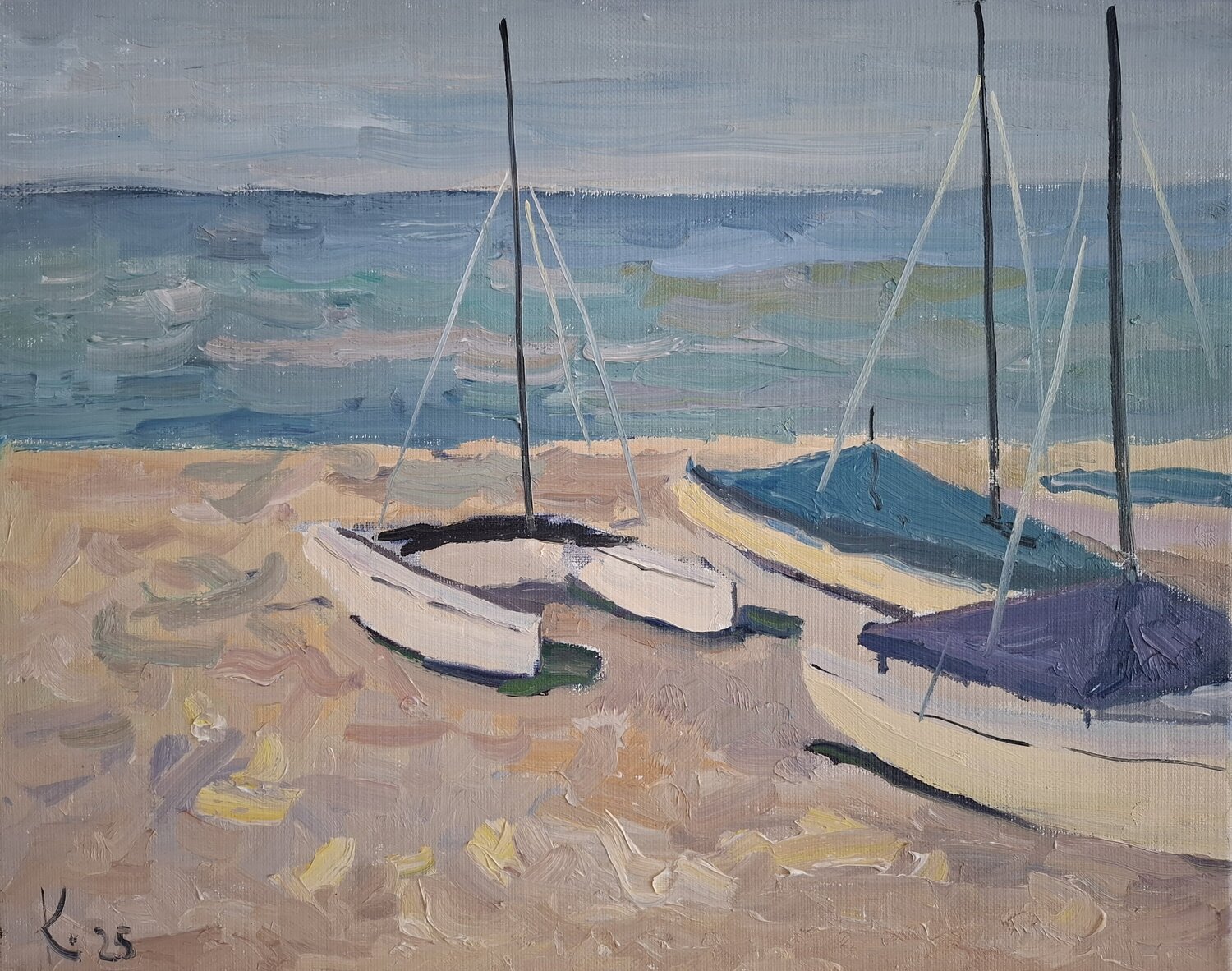 Yachts Olena Kolotova Original painting for sale
