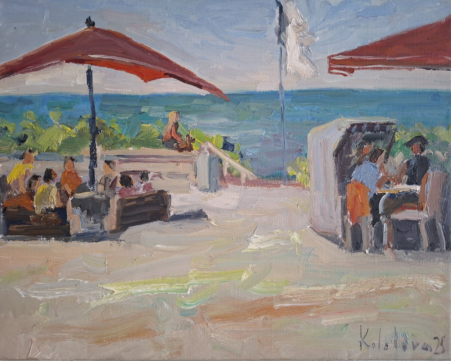 Baltic Promenade Olena Kolotova Original painting for sale