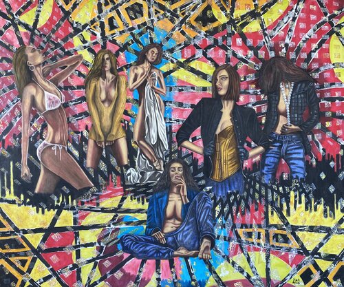 Colorful Life by Huseyin Ak, Painting for Sale on Select