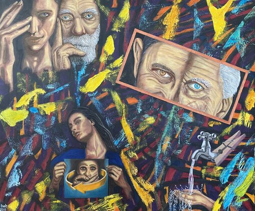 Faces by Huseyin Ak, Painting for Sale on Select
