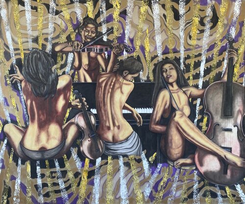 Nude Orchestra by Huseyin Ak, Painting for Sale on Select