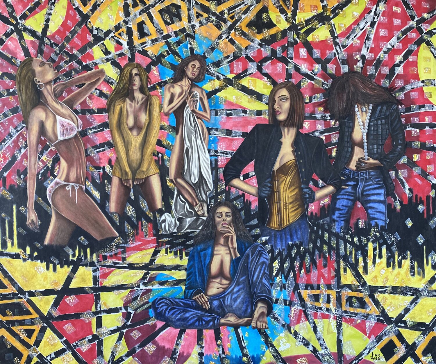 Colorful Life Huseyin Ak Original painting for sale