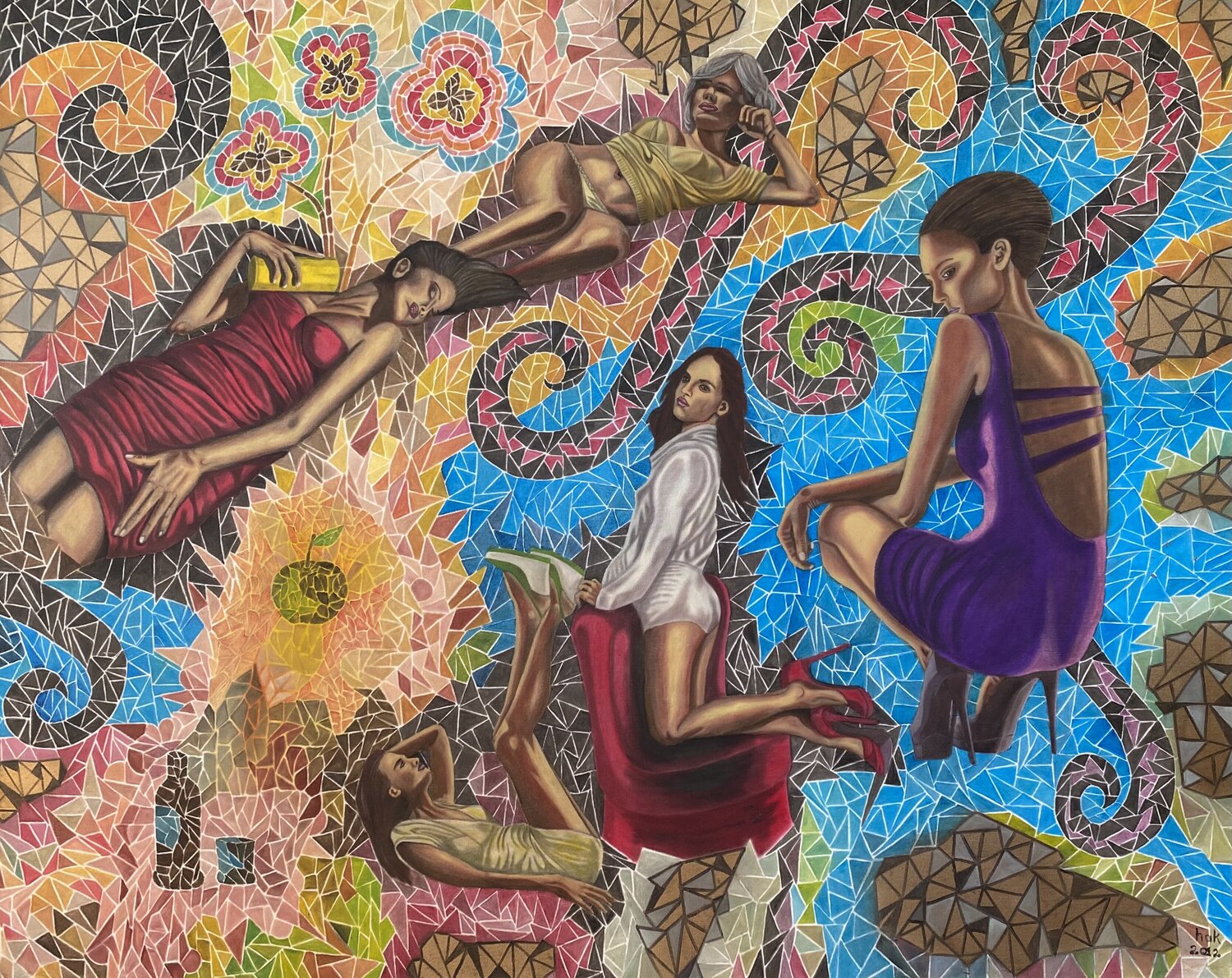 Prism of Love I Huseyin Ak Original painting for sale
