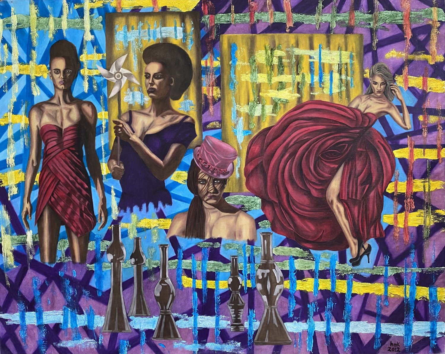 Queen's Gambit Huseyin Ak Original painting for sale