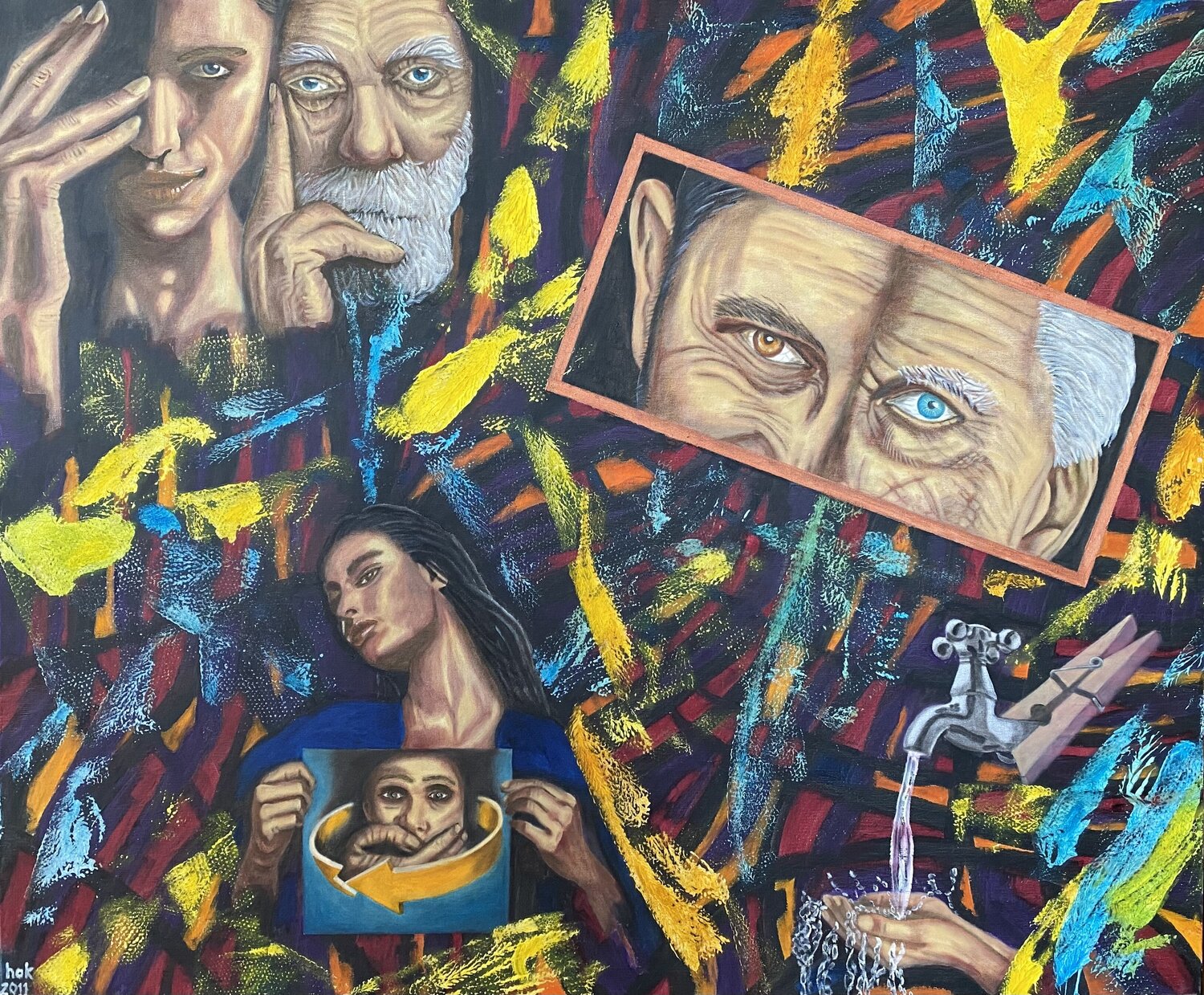 Faces Huseyin Ak Original painting for sale