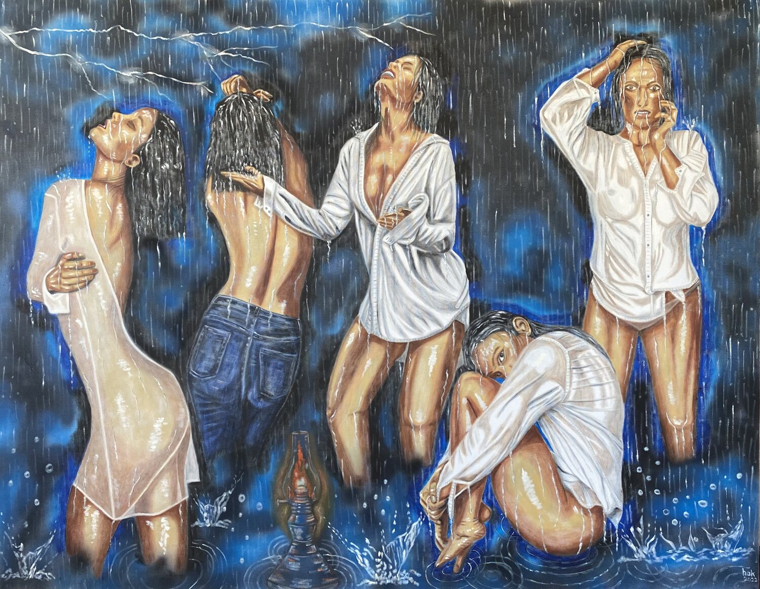 Rain Over Me Huseyin Ak Original painting for sale