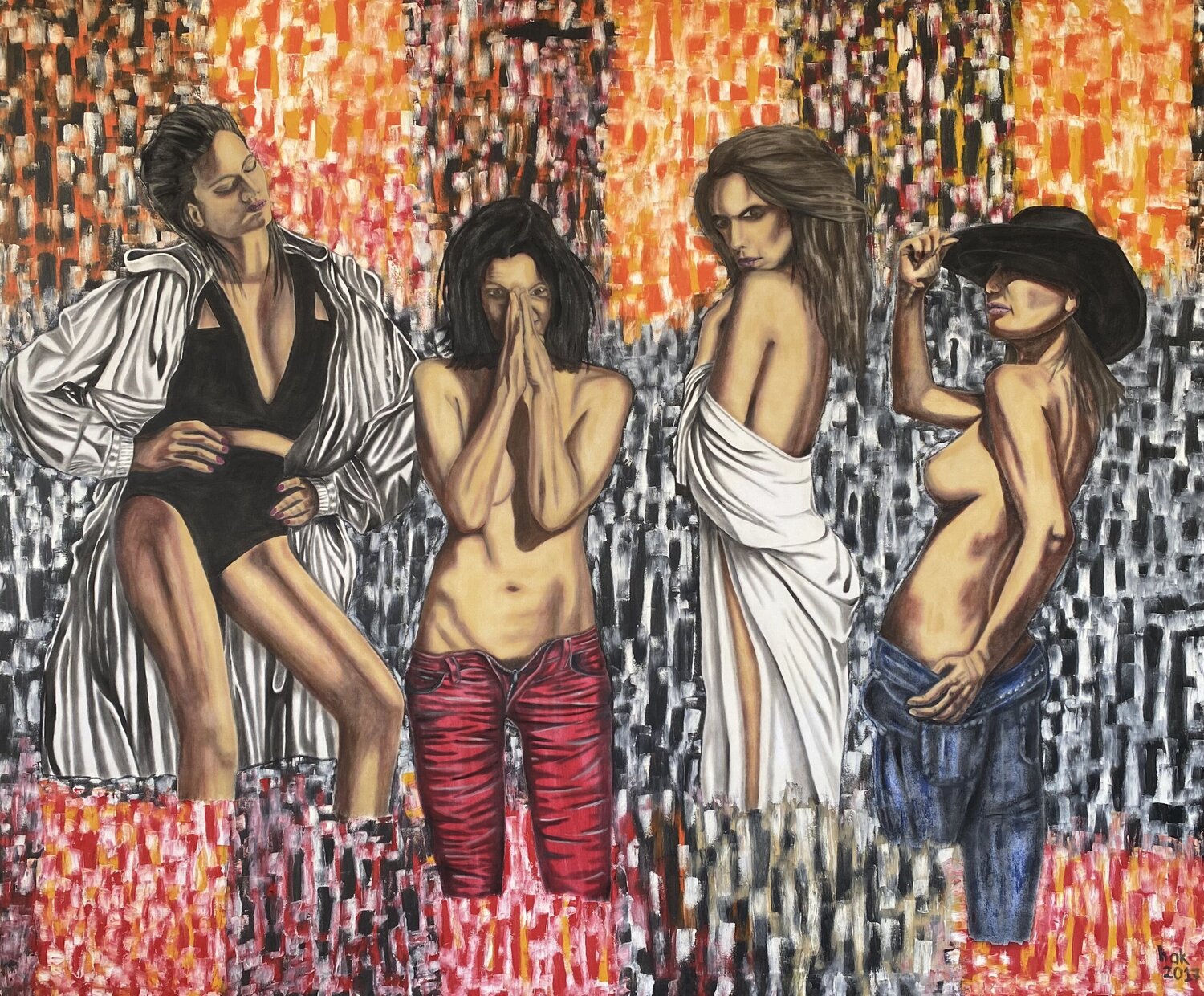 Decollete I Huseyin Ak Original painting for sale
