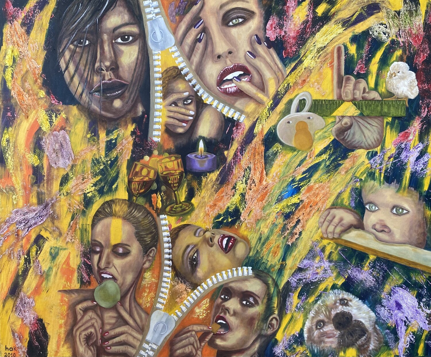 Zipper Huseyin Ak Original painting for sale