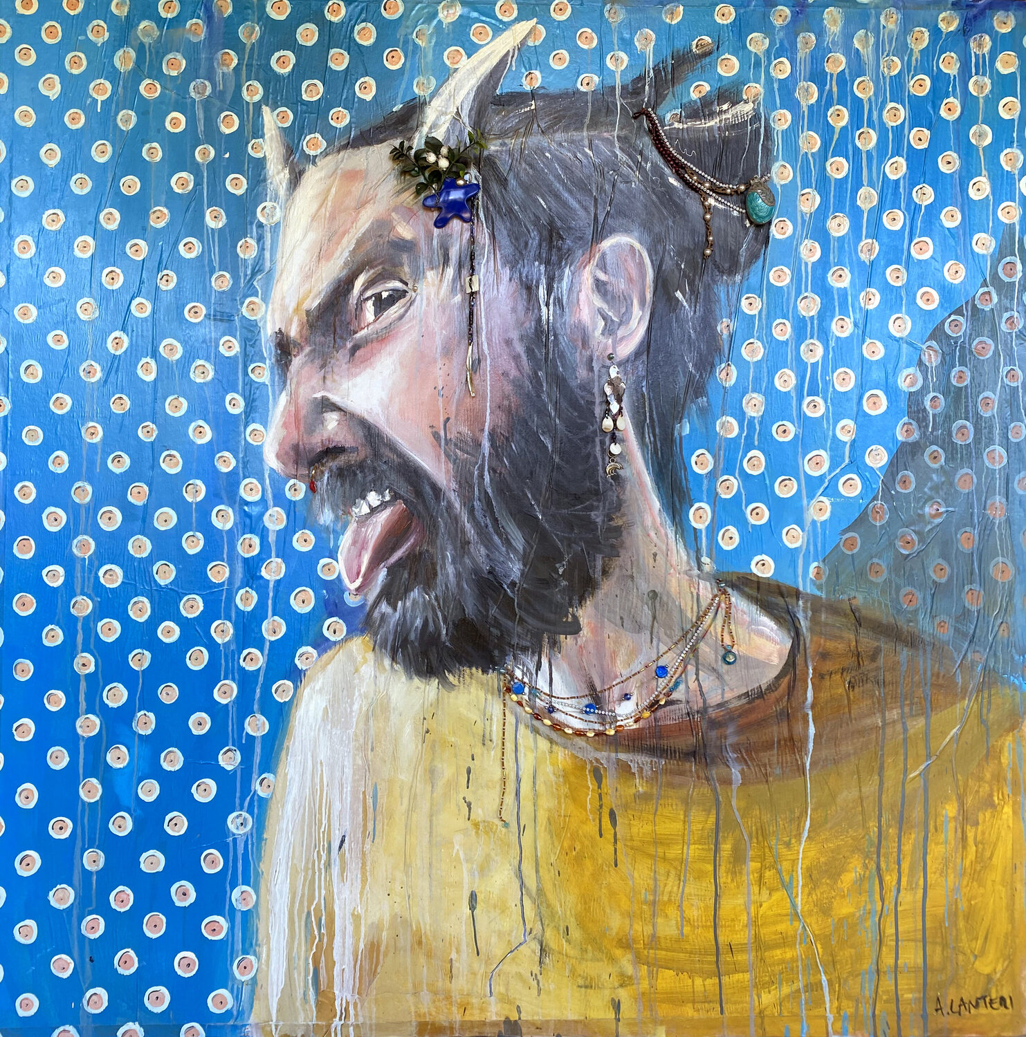Poséidon Aurore LANTERI Original painting for sale
