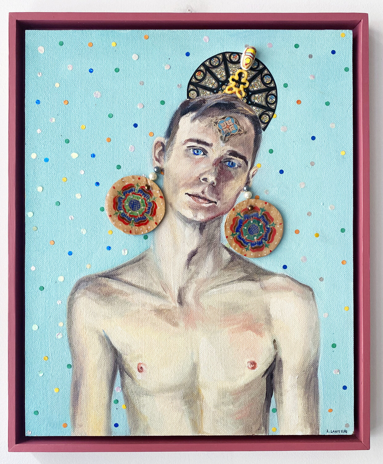 I AM FUTURE, Queen Dots Aurore LANTERI Original painting for sale