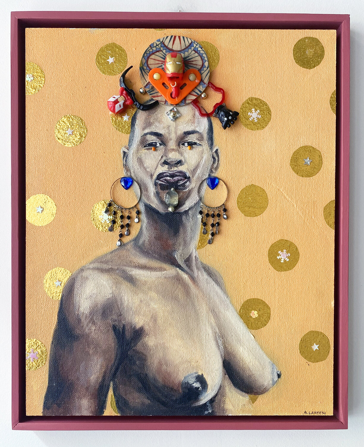 I AM FUTURE, Iron Queen Aurore LANTERI Original painting for sale