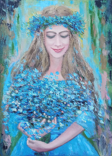 Celeste by Maria Galan, Painting for Sale on Select