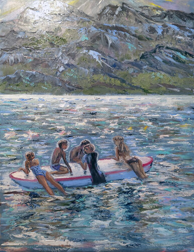 Sul lago by Maria Galan, Painting for Sale on Select