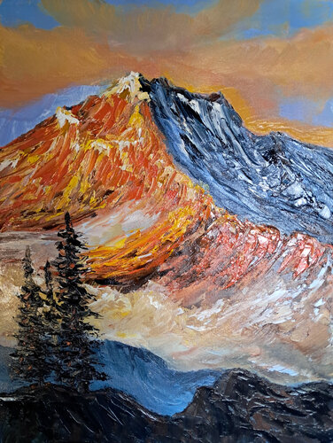 Creste al tramonto by Maria Galan, Painting for Sale on Select