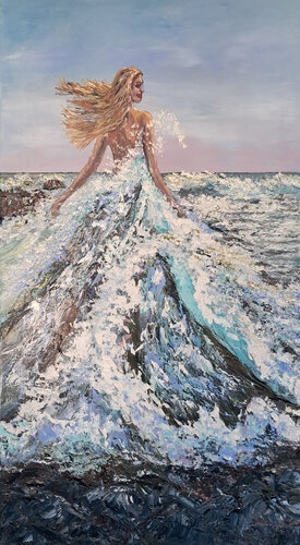 Azzurra - riflessi di libertà by Maria Galan, Painting for Sale on Select
