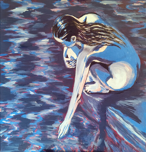 Solitudine Blu, by Maria Galan, Painting for Sale on Select