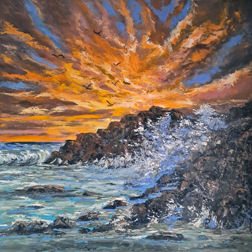 Tramonto selvaggio von Maria Galan, Malerei kaufen auf Select