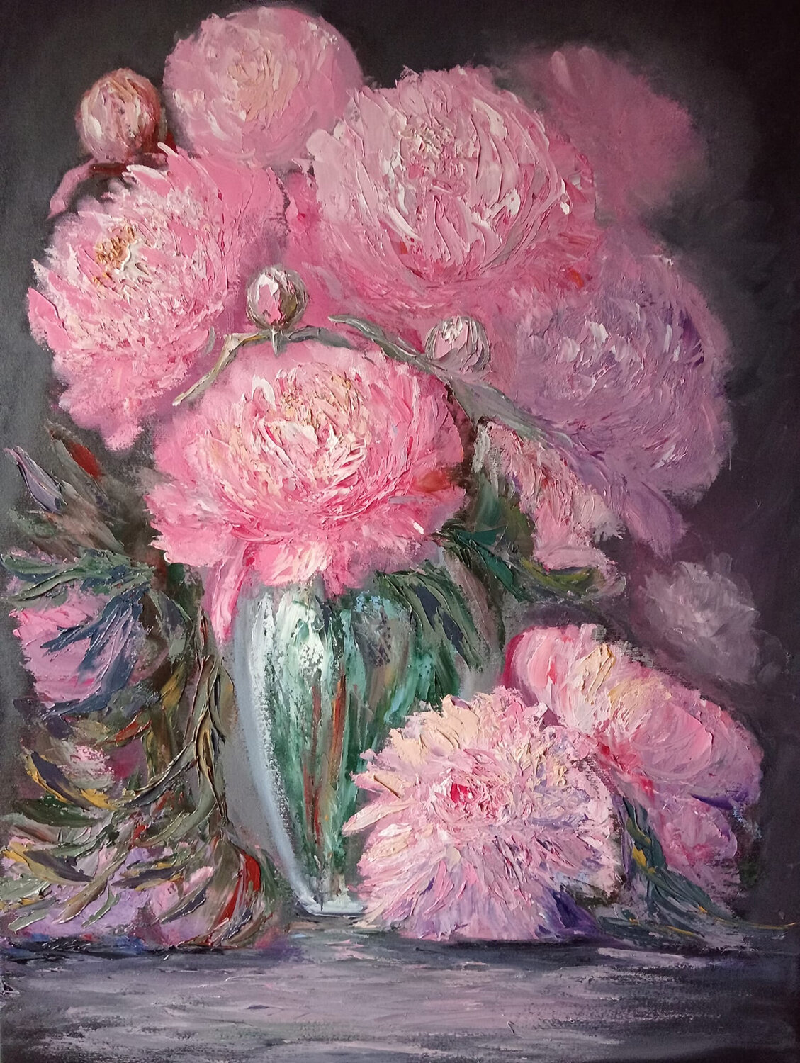 Peonie, rose senza spine Maria Galan Original painting for sale