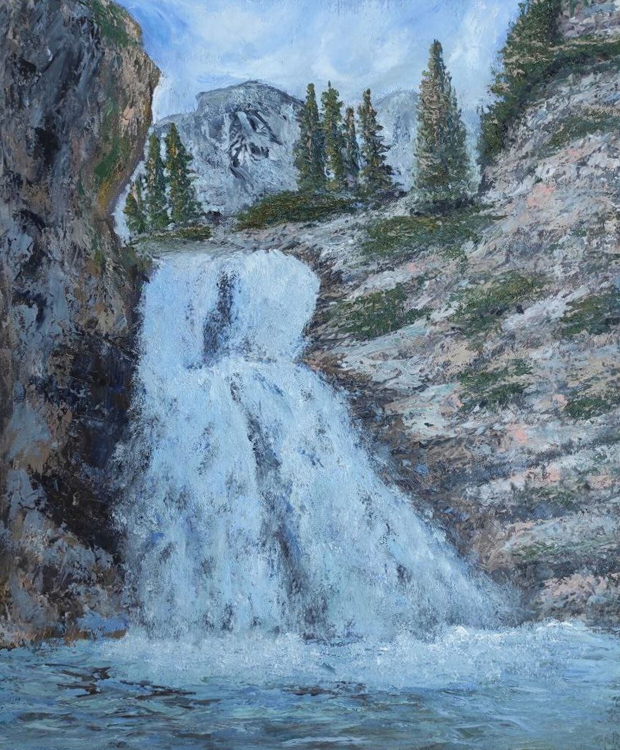 Waterfall Maria Galan Original painting for sale