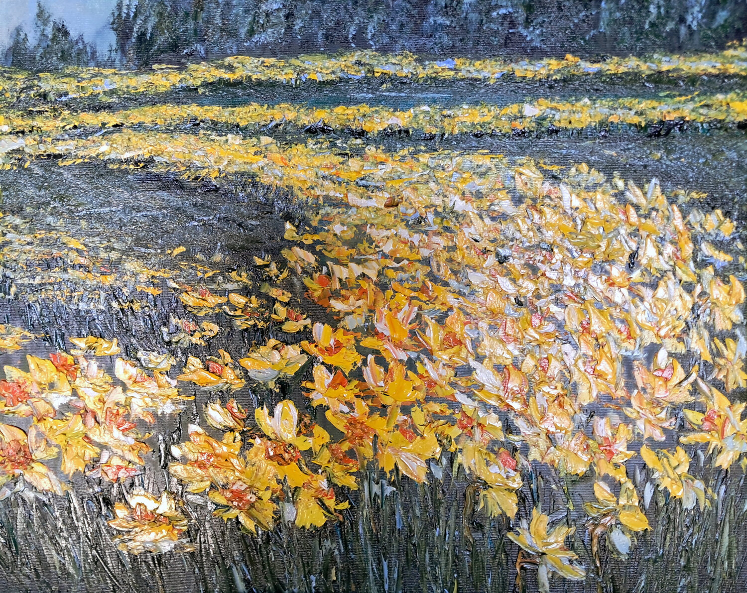 Mare di narcisi Maria Galan Original painting for sale
