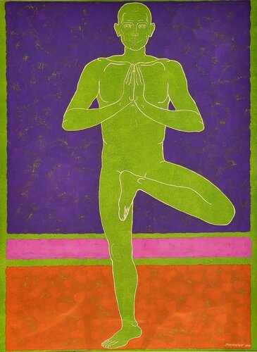 Balanced Planet Yoga. #4 Art Collection "Ascent Yoga" by Nata Shemshur, Painting for Sale on Select
