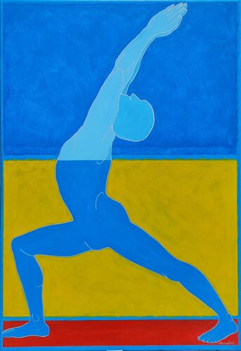 The Warrior of Light Yoga. #5 Art Collection "Ascent Yoga" by Nata Shemshur, Painting for Sale on Select