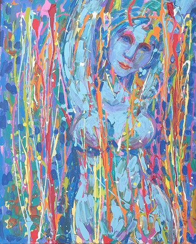Live in flow by Nata Shemshur, Painting for Sale on Select