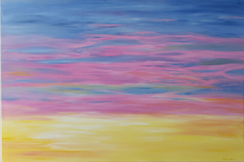 We are under the same sky by Nata Shemshur, Painting for Sale on Select