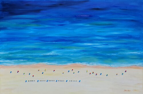 Summer Beach by Nata Shemshur, Painting for Sale on Select