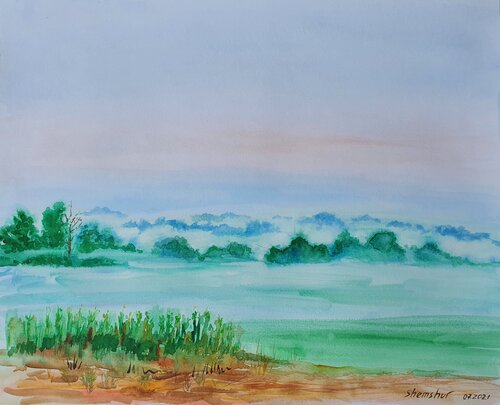 Morning in the Mist by Nata Shemshur, Painting for Sale on Select