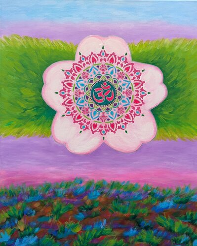 Spring Sakura Mantra. Om Season #2 by Nata Shemshur, Painting for Sale on Select