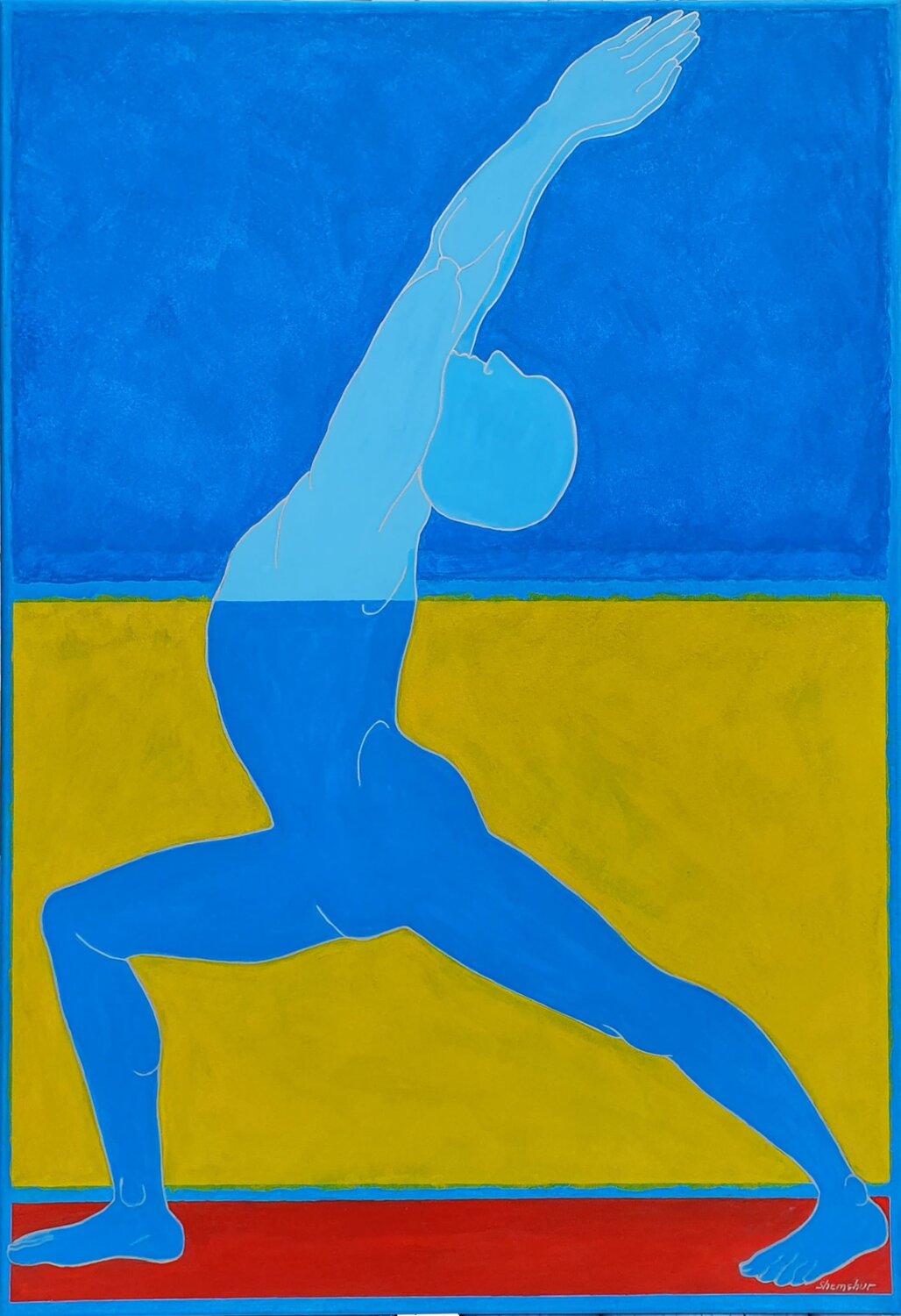 The Warrior of Light Yoga. #5 Art Collection "Ascent Yoga" Nata Shemshur Original painting for sale
