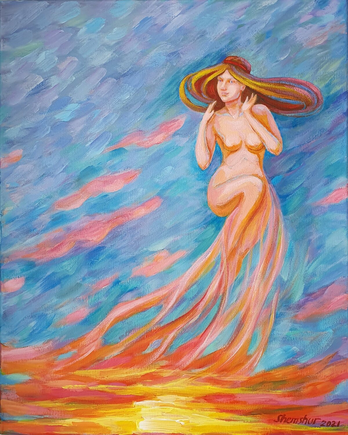 AURORA #1 Nata Shemshur Original painting for sale