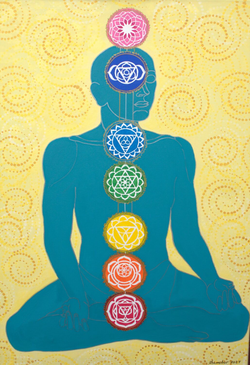 Awake Kundalini. #8 Art Collection "Ascent Yoga" Nata Shemshur Original painting for sale