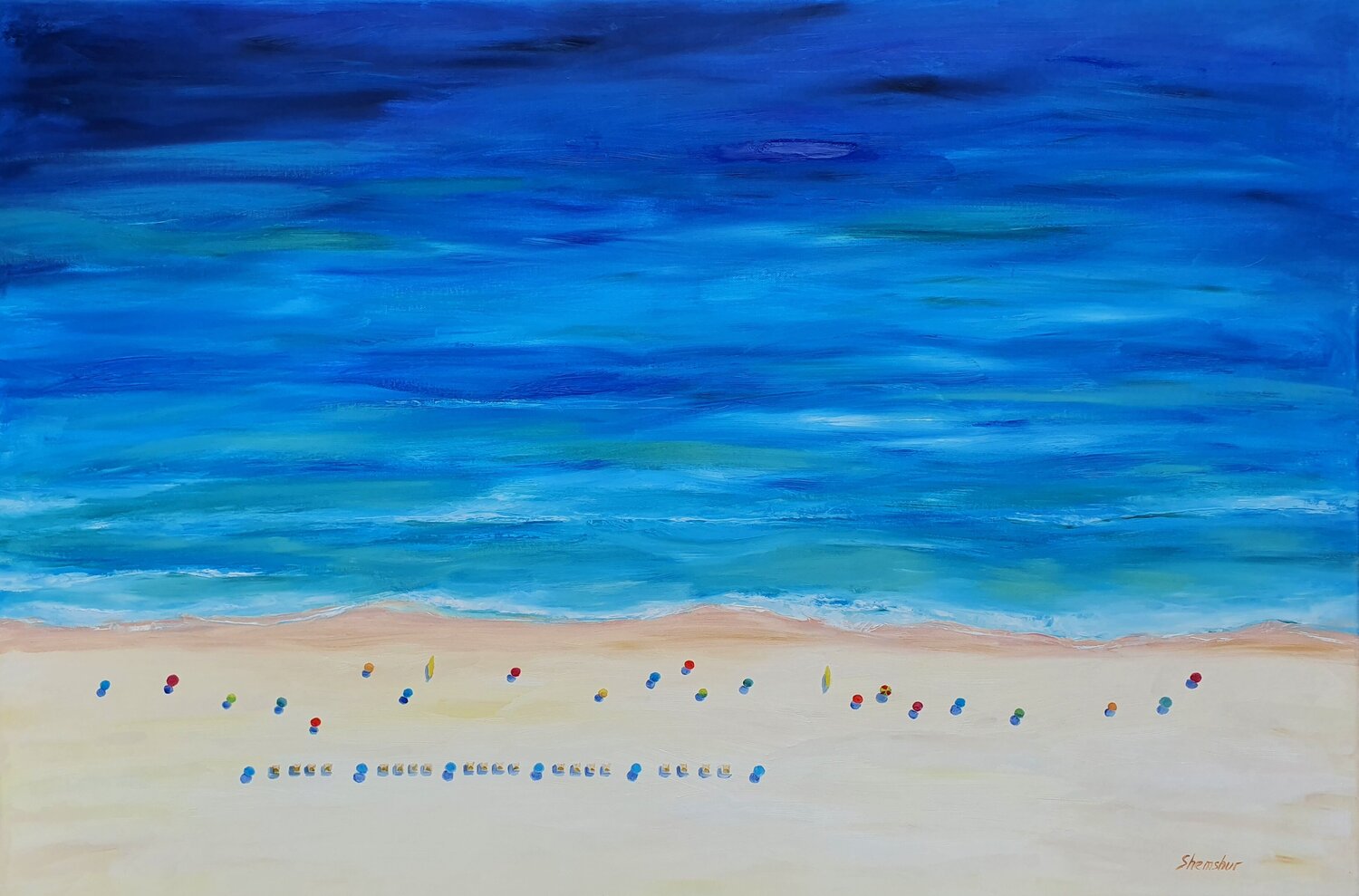 Summer Beach Nata Shemshur Original painting for sale