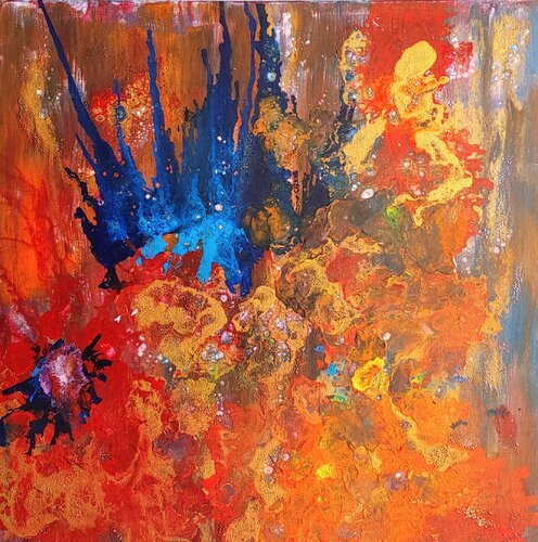 blue crown by Klaus Angeli, Painting for Sale on Select