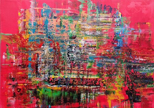 fireworks by Klaus Angeli, Painting for Sale on Select