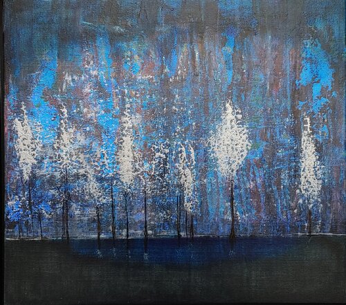 blue forest by Klaus Angeli, Painting for Sale on Select